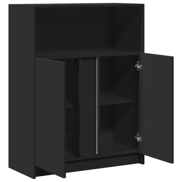 Dulap cu LED, negru, 77x34x100 cm, lemn prelucrat WALTI