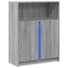 Dulap cu LED, gri sonoma, 77x34x100 cm, lemn prelucrat - WALTI WALTI