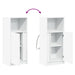 Dulap cu LED, alb, 42,5x34x100 cm, lemn prelucrat - WALTI WALTI