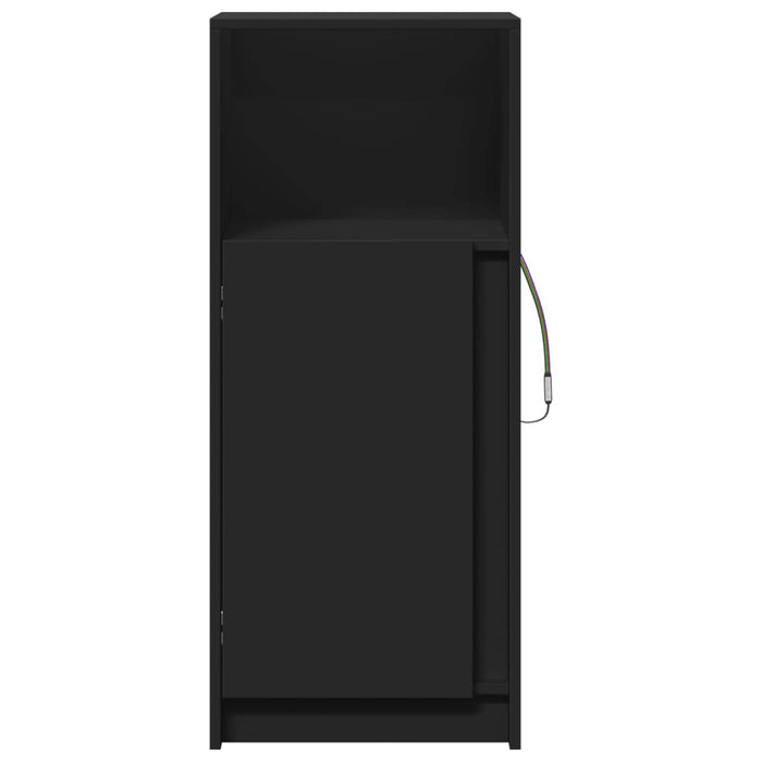 Dulap cu LED, negru, 42,5x34x100 cm, lemn prelucrat WALTI