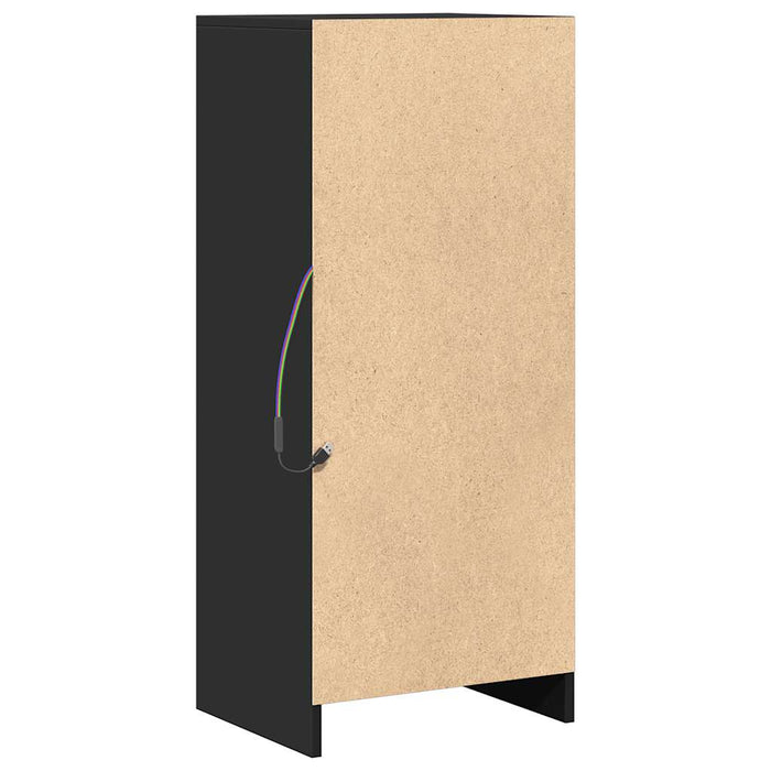 Dulap cu LED, negru, 42,5x34x100 cm, lemn prelucrat WALTI