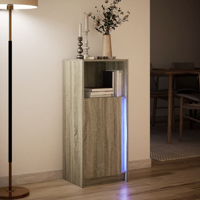 Dulap cu LED, stejar sonoma, 42,5x34x100 cm, lemn prelucrat - WALTI WALTI
