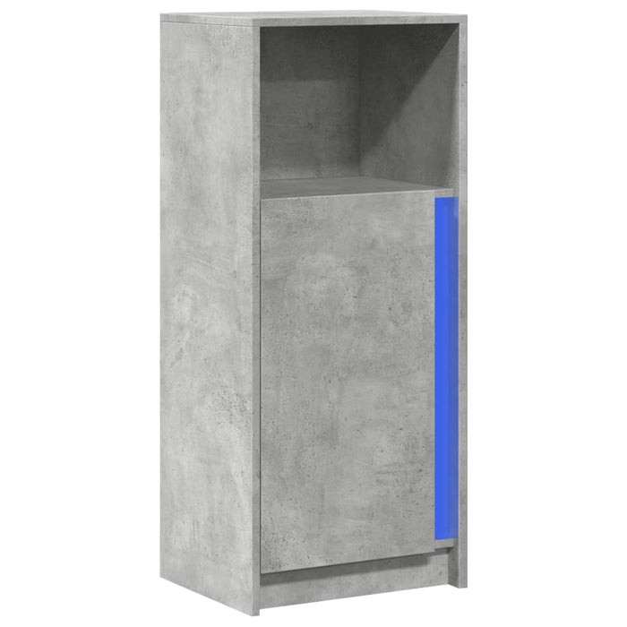 Dulap cu LED, gri beton, 42,5x34x100 cm, lemn prelucrat - WALTI WALTI