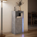 Dulap cu LED, gri beton, 42,5x34x100 cm, lemn prelucrat - WALTI WALTI