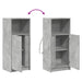 Dulap cu LED, gri beton, 42,5x34x100 cm, lemn prelucrat - WALTI WALTI