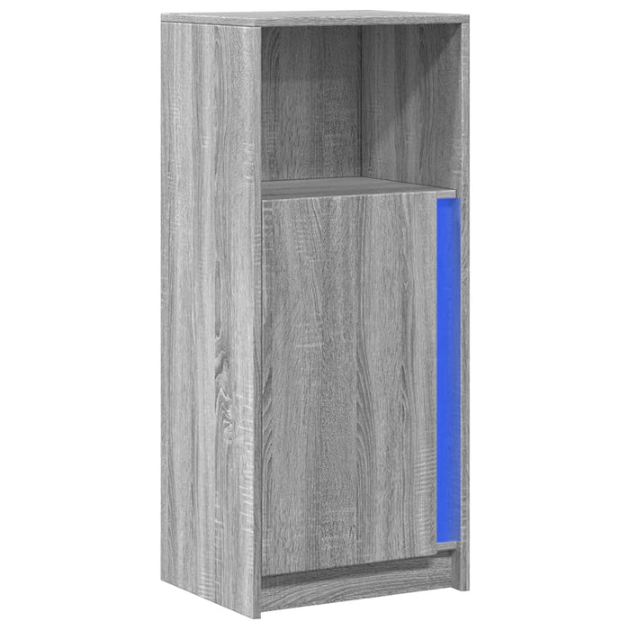 Dulap cu LED, gri sonoma, 42,5x34x100 cm, lemn prelucrat - WALTI WALTI