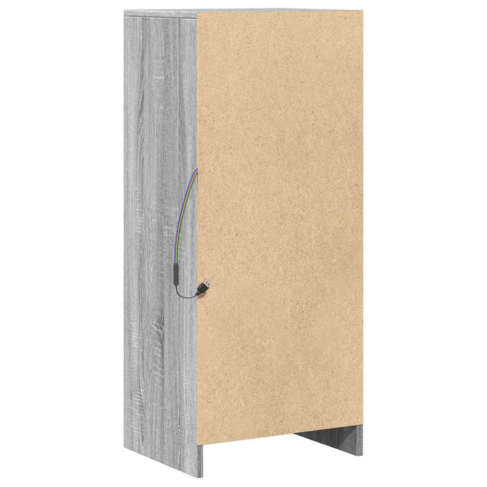 Dulap cu LED, gri sonoma, 42,5x34x100 cm, lemn prelucrat - WALTI WALTI