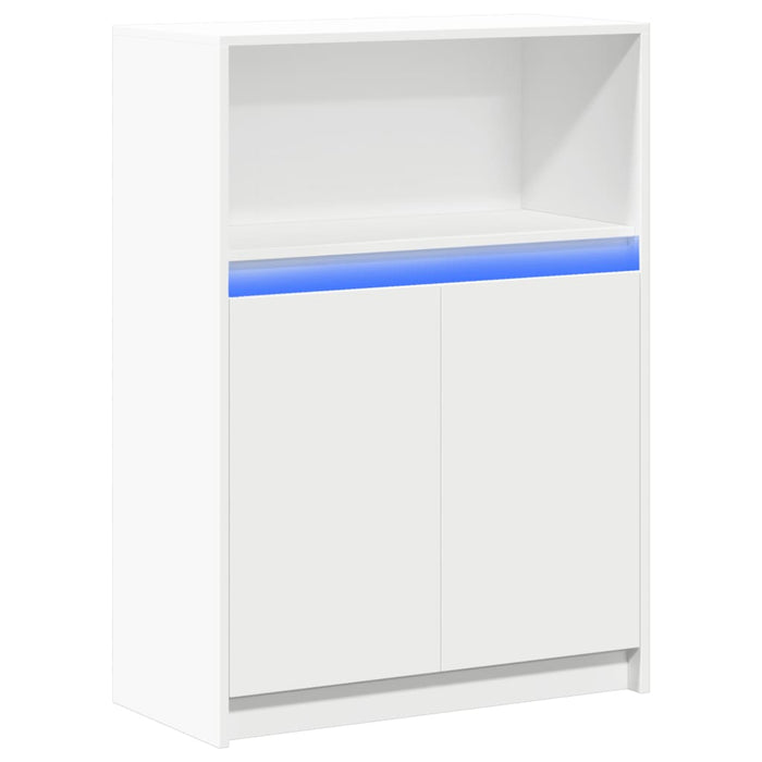 Dulap cu LED, alb, 72x34x100 cm, lemn prelucrat - WALTI WALTI