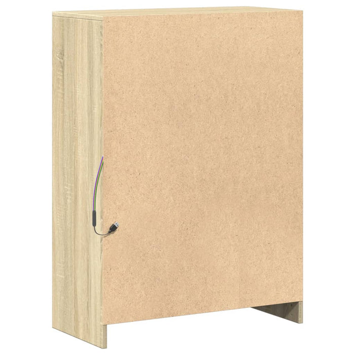 Dulap cu LED, stejar sonoma, 72x34x100 cm, lemn prelucrat - WALTI WALTI