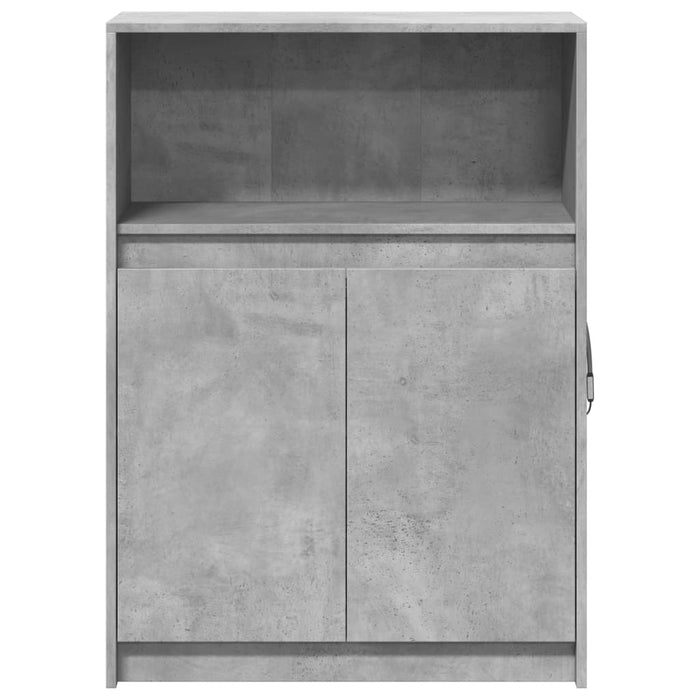 Dulap cu LED, gri beton, 72x34x100 cm, lemn prelucrat - WALTI WALTI