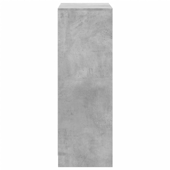 Dulap cu LED, gri beton, 72x34x100 cm, lemn prelucrat - WALTI WALTI
