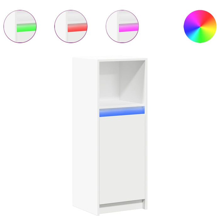Dulap cu LED, alb, 38x34x100 cm, lemn prelucrat - WALTI WALTI