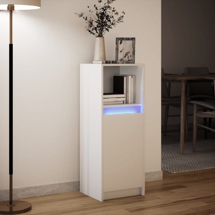 Dulap cu LED, alb, 38x34x100 cm, lemn prelucrat - WALTI WALTI