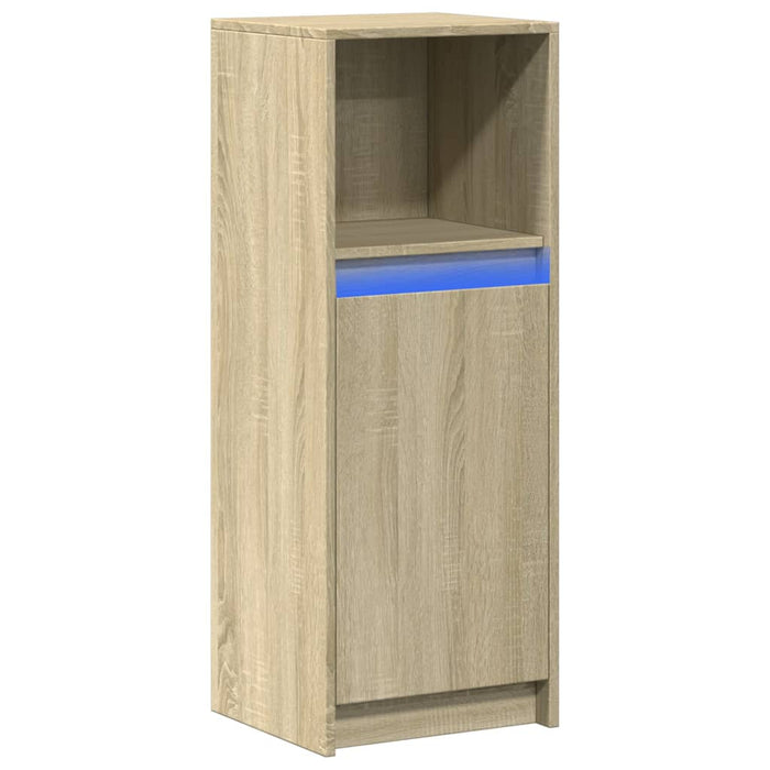 Dulap cu LED, stejar sonoma, 38x34x100 cm, lemn prelucrat - WALTI WALTI