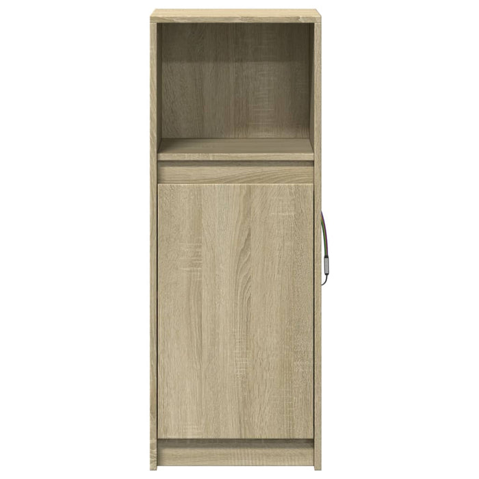 Dulap cu LED, stejar sonoma, 38x34x100 cm, lemn prelucrat - WALTI WALTI