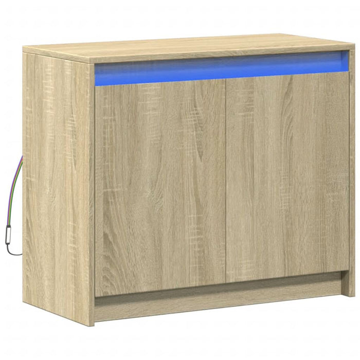 Dulap cu LED, stejar sonoma, 72x34x61 cm, lemn prelucrat - WALTI WALTI