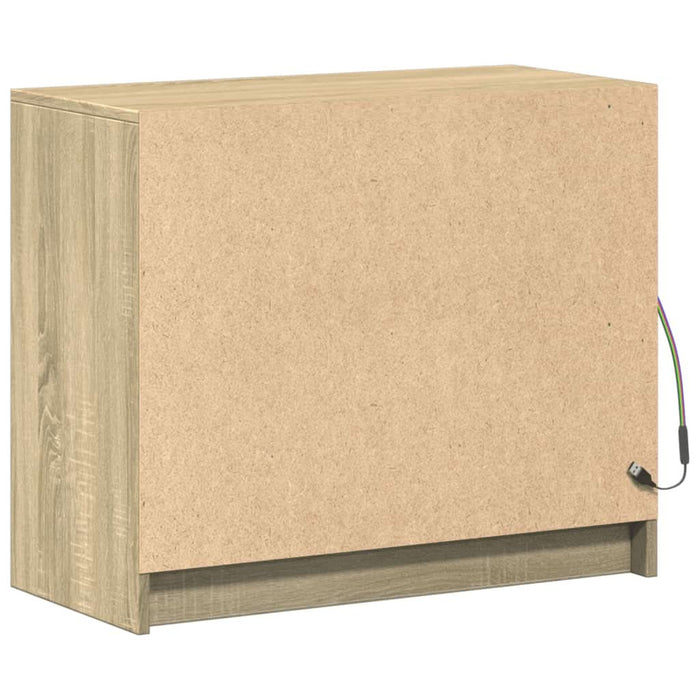 Dulap cu LED, stejar sonoma, 72x34x61 cm, lemn prelucrat - WALTI WALTI