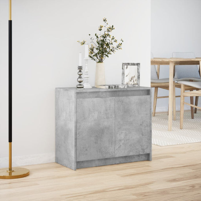 Dulap cu LED, gri beton, 72x34x61 cm, lemn prelucrat - WALTI WALTI