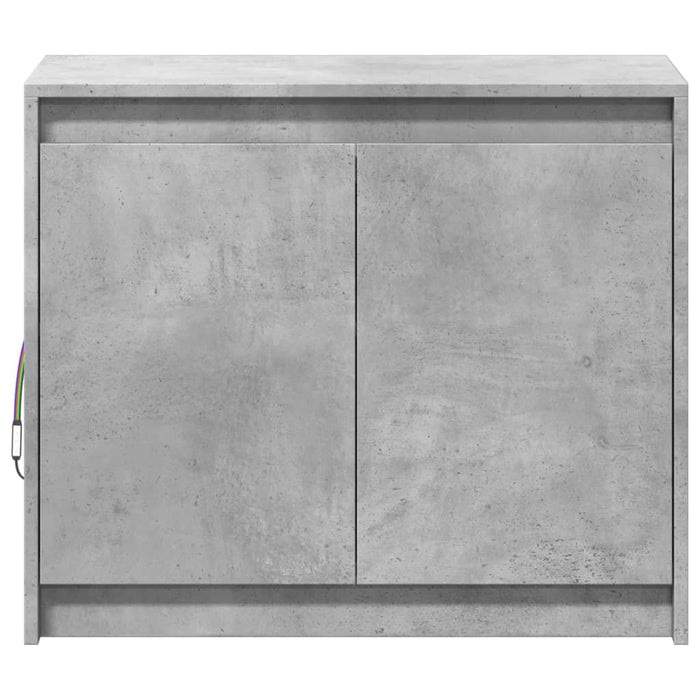 Dulap cu LED, gri beton, 72x34x61 cm, lemn prelucrat - WALTI WALTI