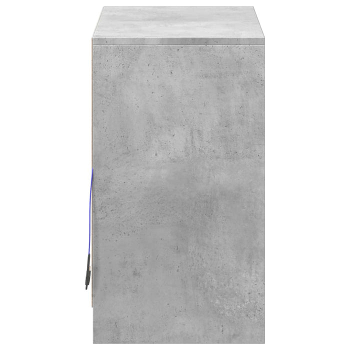 Dulap cu LED, gri beton, 72x34x61 cm, lemn prelucrat - WALTI WALTI