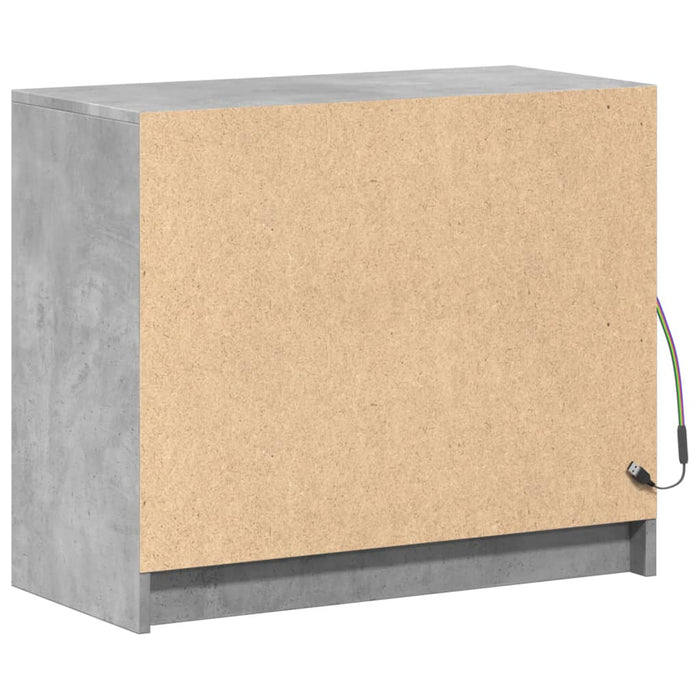 Dulap cu LED, gri beton, 72x34x61 cm, lemn prelucrat - WALTI WALTI