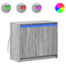 Dulap cu LED, gri sonoma, 72x34x61 cm, lemn prelucrat - WALTI WALTI