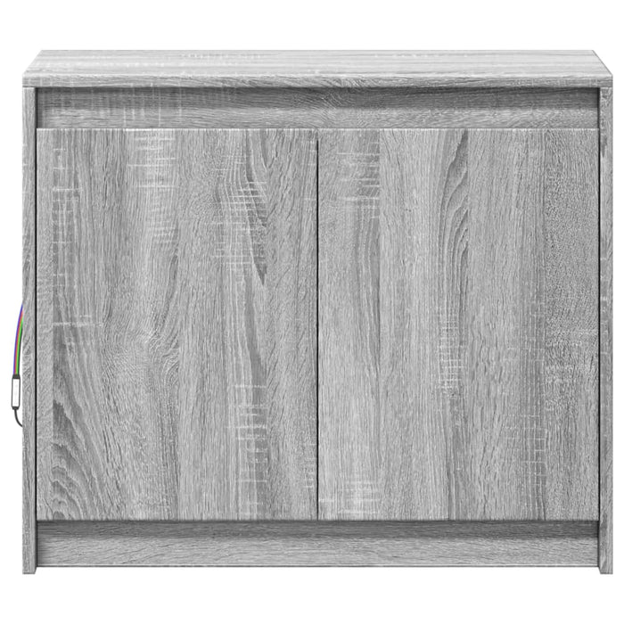 Dulap cu LED, gri sonoma, 72x34x61 cm, lemn prelucrat - WALTI WALTI
