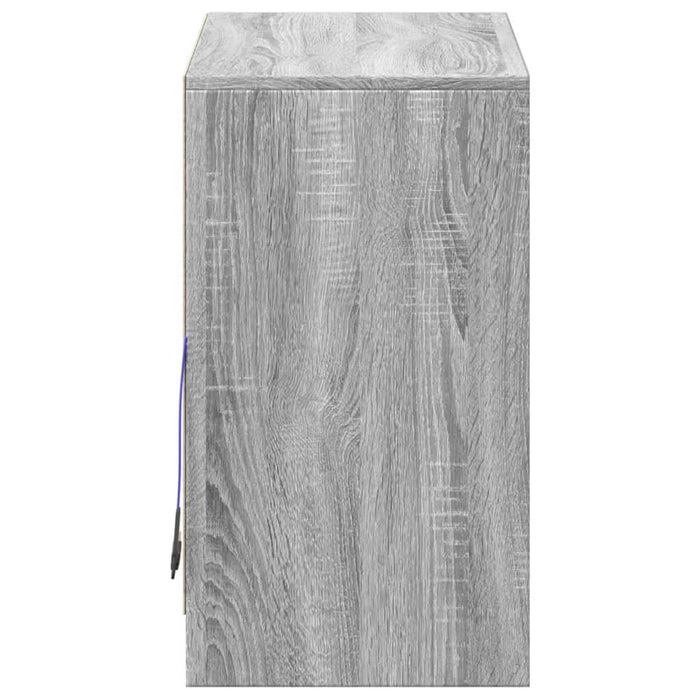 Dulap cu LED, gri sonoma, 72x34x61 cm, lemn prelucrat - WALTI WALTI