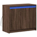 Dulap cu LED, stejar maro, 72x34x61 cm, lemn prelucrat - WALTI WALTI
