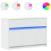Dulap TV cu LED, alb, 91x34x61 cm, lemn prelucrat - WALTI WALTI