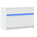 Dulap TV cu LED, alb, 91x34x61 cm, lemn prelucrat - WALTI WALTI