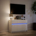 Dulap TV cu LED, alb, 91x34x61 cm, lemn prelucrat - WALTI WALTI