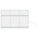 Dulap TV cu LED, alb, 91x34x61 cm, lemn prelucrat - WALTI WALTI