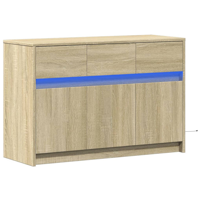 Dulap TV cu LED, stejar sonoma, 91x34x61 cm, lemn prelucrat - WALTI WALTI