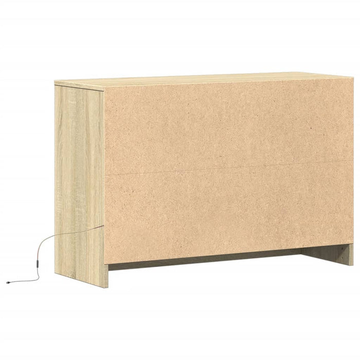 Dulap TV cu LED, stejar sonoma, 91x34x61 cm, lemn prelucrat - WALTI WALTI