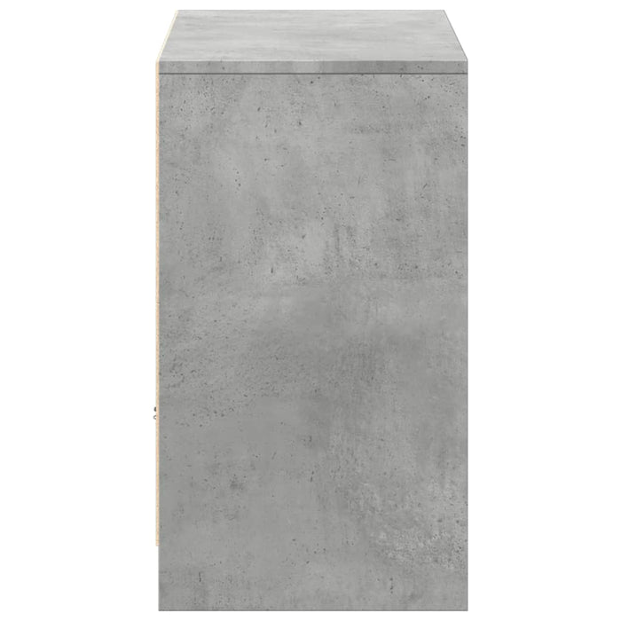 Dulap TV cu LED, gri beton, 91x34x61 cm, lemn prelucrat - WALTI WALTI