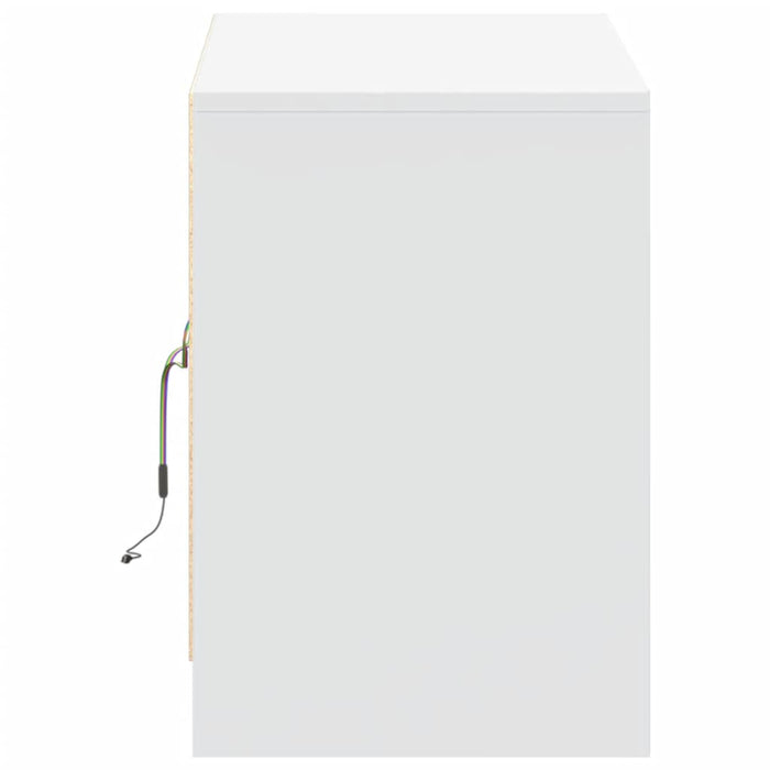 Dulap TV cu LED, alb, 100x34x50 cm, lemn prelucrat - WALTI WALTI