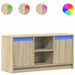 Dulap TV cu LED, stejar sonoma, 100x34x50 cm, lemn prelucrat - WALTI WALTI