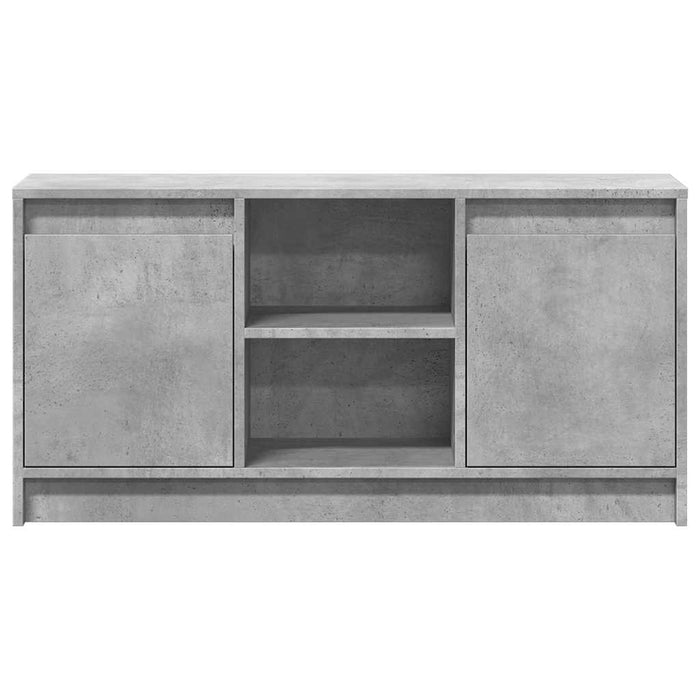 Dulap TV cu LED, gri beton, 100x34x50 cm, lemn prelucrat WALTI