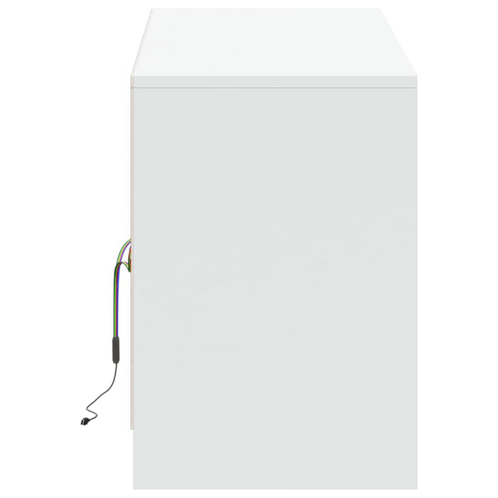 Dulap TV cu LED, alb, 139,5x34x50 cm, lemn prelucrat - WALTI WALTI