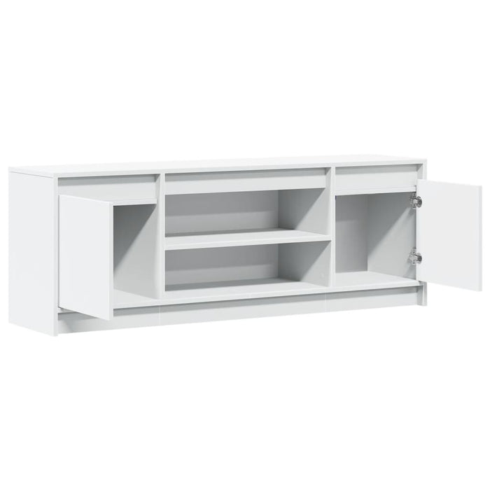 Dulap TV cu LED, alb, 139,5x34x50 cm, lemn prelucrat - WALTI WALTI