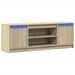 Dulap TV cu LED, stejar sonoma, 139,5x34x50 cm, lemn prelucrat - WALTI WALTI