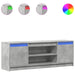 Dulap TV cu LED, gri beton, 139,5x34x50 cm, lemn prelucrat - WALTI WALTI