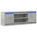 Dulap TV cu LED, gri beton, 139,5x34x50 cm, lemn prelucrat - WALTI WALTI