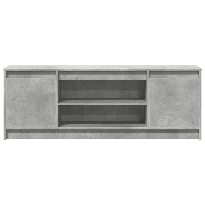 Dulap TV cu LED, gri beton, 139,5x34x50 cm, lemn prelucrat - WALTI WALTI