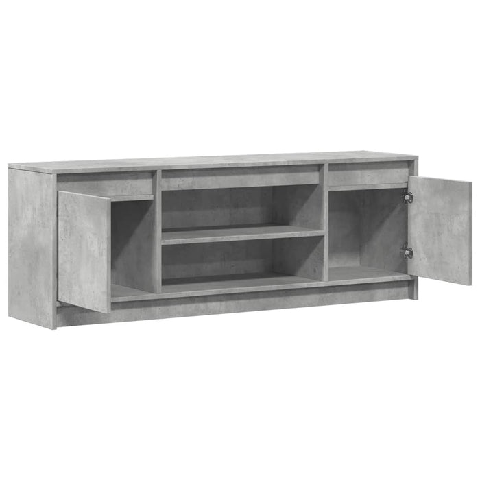 Dulap TV cu LED, gri beton, 139,5x34x50 cm, lemn prelucrat - WALTI WALTI