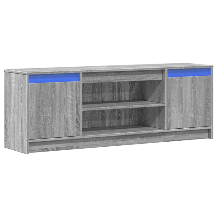 Dulap TV cu LED, gri sonoma, 139,5x34x50 cm, lemn prelucrat - WALTI WALTI