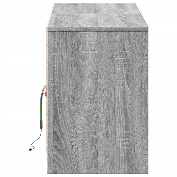 Dulap TV cu LED, gri sonoma, 139,5x34x50 cm, lemn prelucrat - WALTI WALTI
