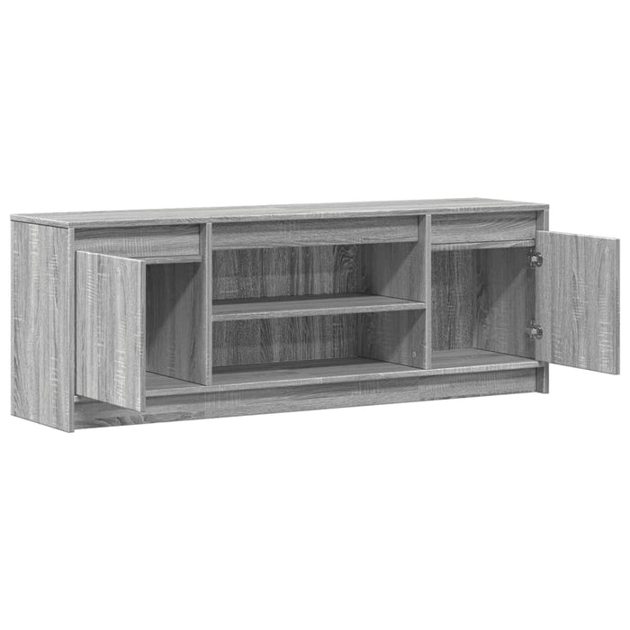 Dulap TV cu LED, gri sonoma, 139,5x34x50 cm, lemn prelucrat - WALTI WALTI