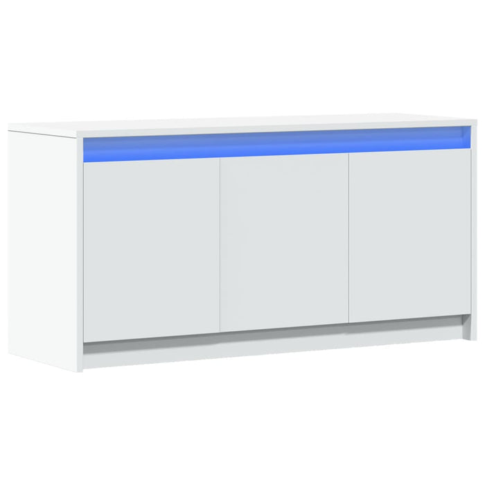 Dulap TV cu LED, alb, 100x34x50 cm, lemn prelucrat - WALTI WALTI